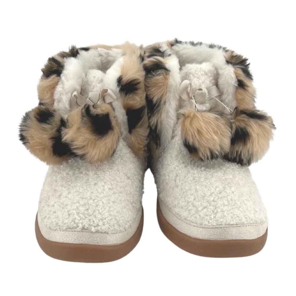 TOMS | Women's Celeste Ankle Slippers | White & Leopard Print | Various Sizes - Picture 2 of 6